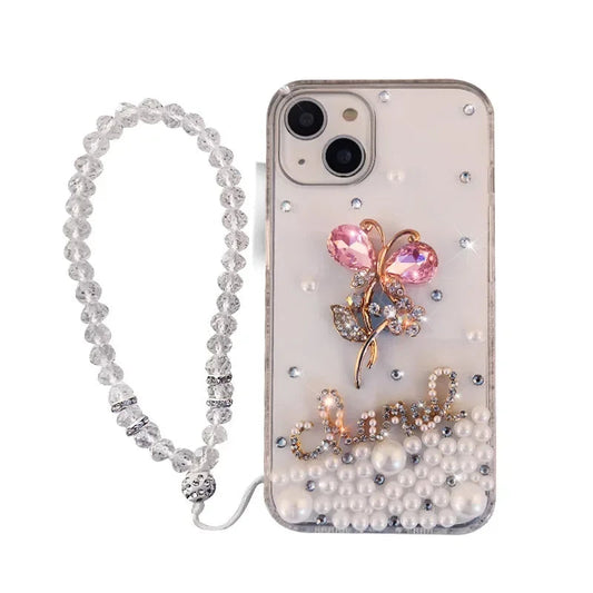 Diamond Rhinestone Flower Case Cover For Iphone series. - Maison Novaire