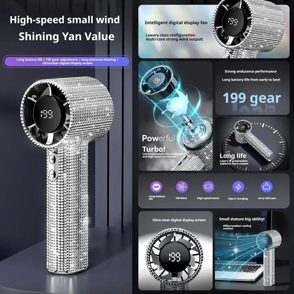 Diamond handheld Fan. - BLAKESTORE-NG