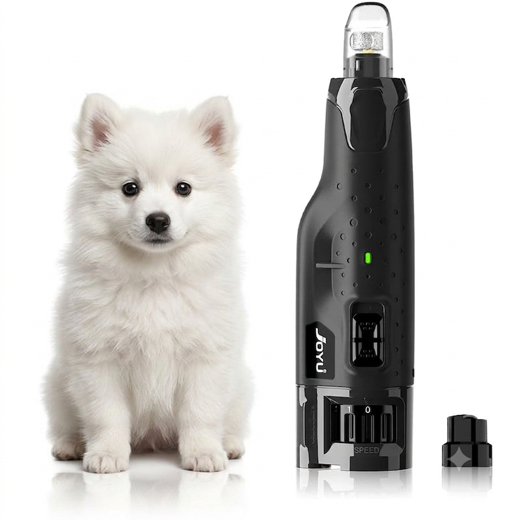 Dog Nail Grinder with 2 LED Lights – Super Quiet 6‑Speed Dustproof Trimmer  - N65 BLACK - Maison Novaire