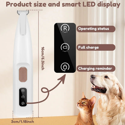 Dog Paw Trimmer with LED Light Fully Waterproof. - Maison Novaire #