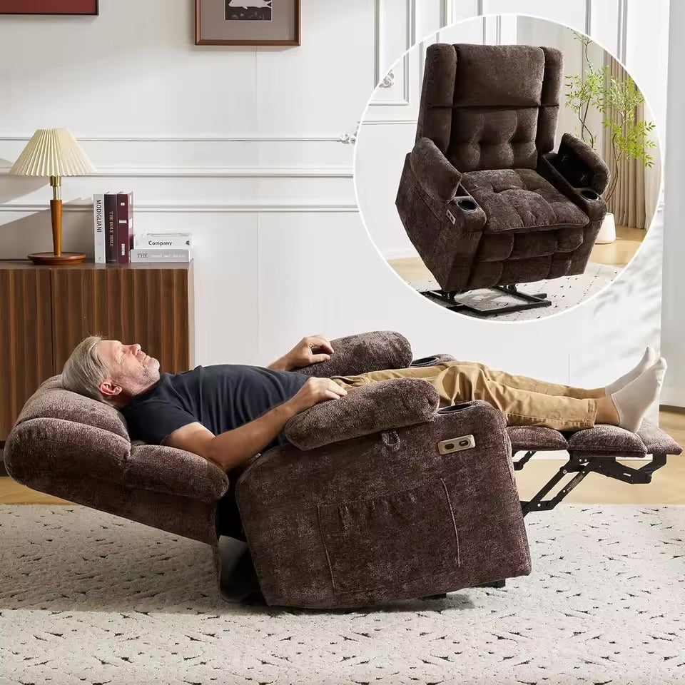 Dual Motor Power Lift Recliner Chair with Heat and Massage - Maison Novaire
