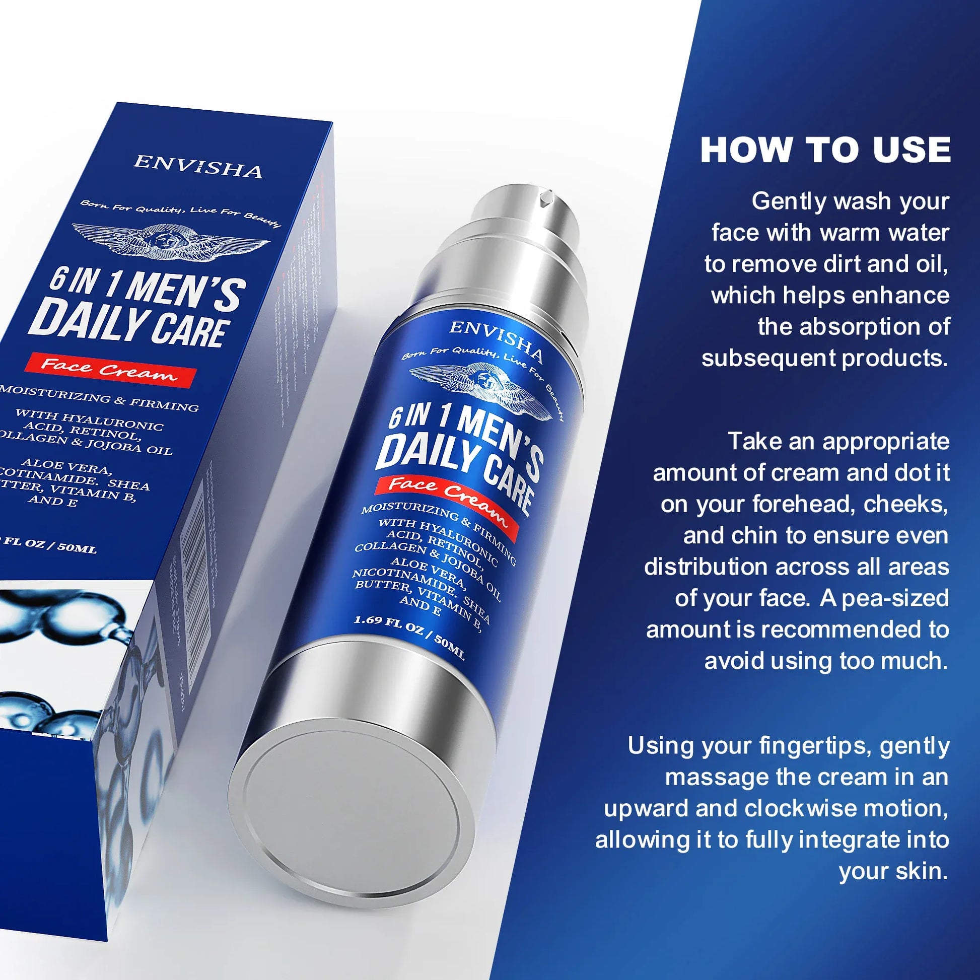 ENVISHA Men’s 6-in-1 Face Cream – Anti-Aging & Firming - BLAKESTORE-NG