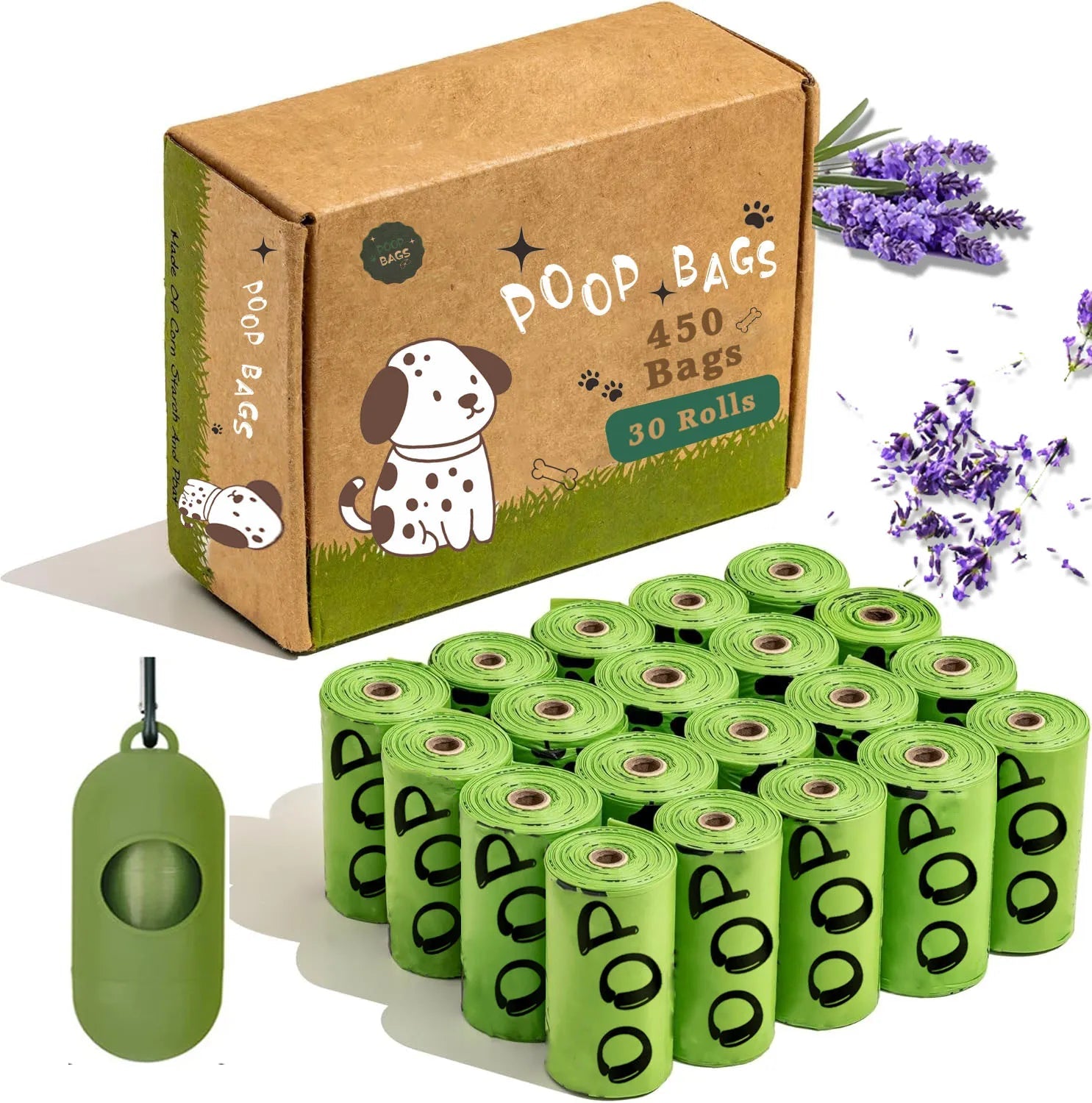 EPI Biodegradable Dog Poop Bags Lavender Scented. - Maison Novaire