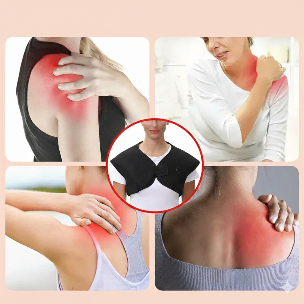 Electric Heating Shoulder Massager – Infrared Therapy & Muscle Relaxation - Maison Novaire #