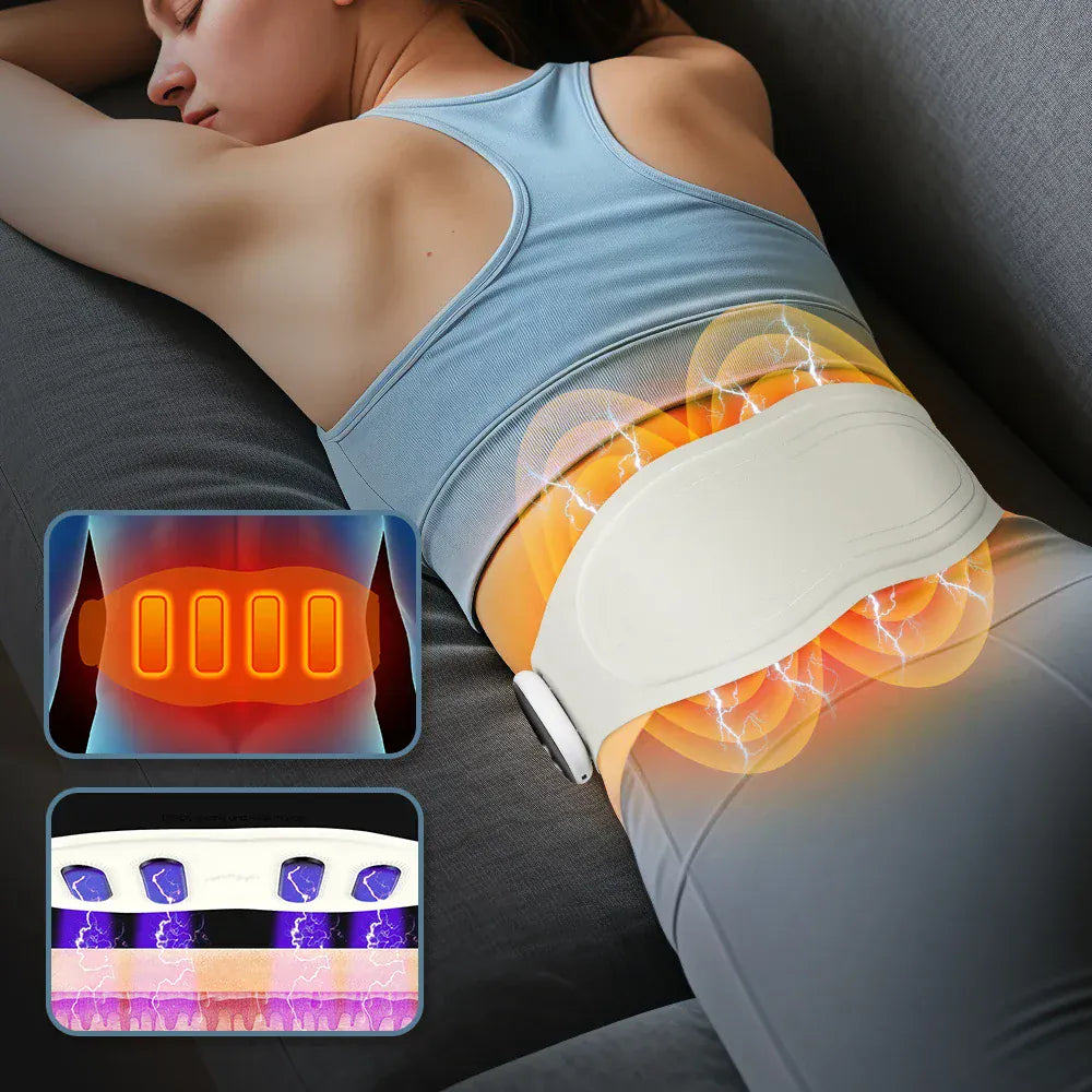 Electric Waist Massager Lower Back Toning Belt – Vibration & Hot Compress - Maison Novaire