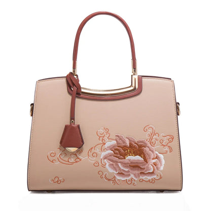 Embroidered Large Capacity Women's Shoulder Bag. High-end Top-handle Bag For Women. - Maison Novaire