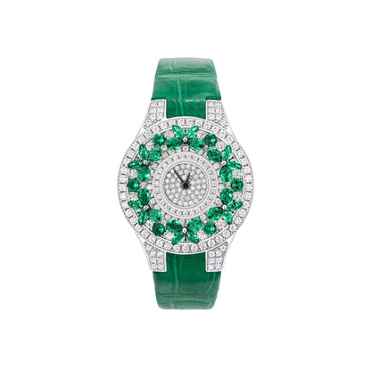 Emerald Leather watch for Women. - BLAKESTORE-NG