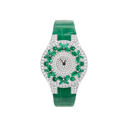 Emerald Leather watch for Women. - BLAKESTORE-NG