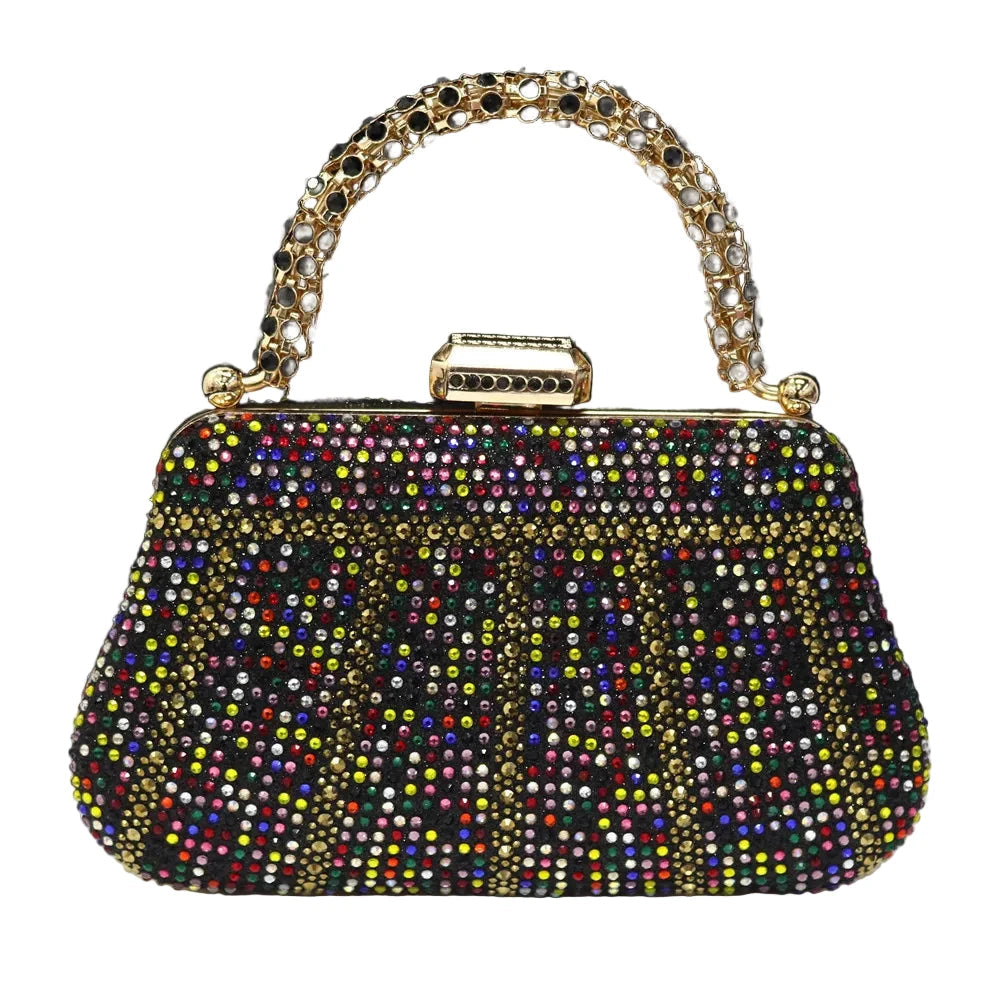 Exquisite Evening Purse With Diamond Design. - Maison Novaire