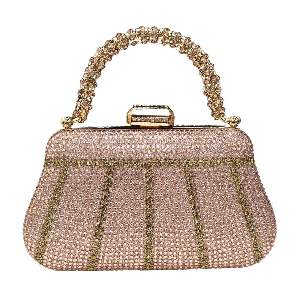 Exquisite Evening Purse With Diamond Design. - Maison Novaire