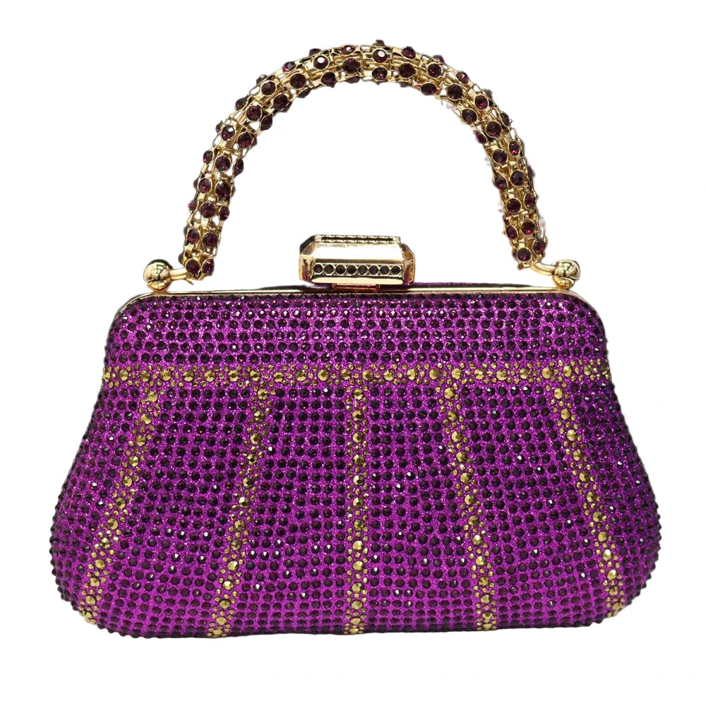 Exquisite Evening Purse With Diamond Design. - Maison Novaire