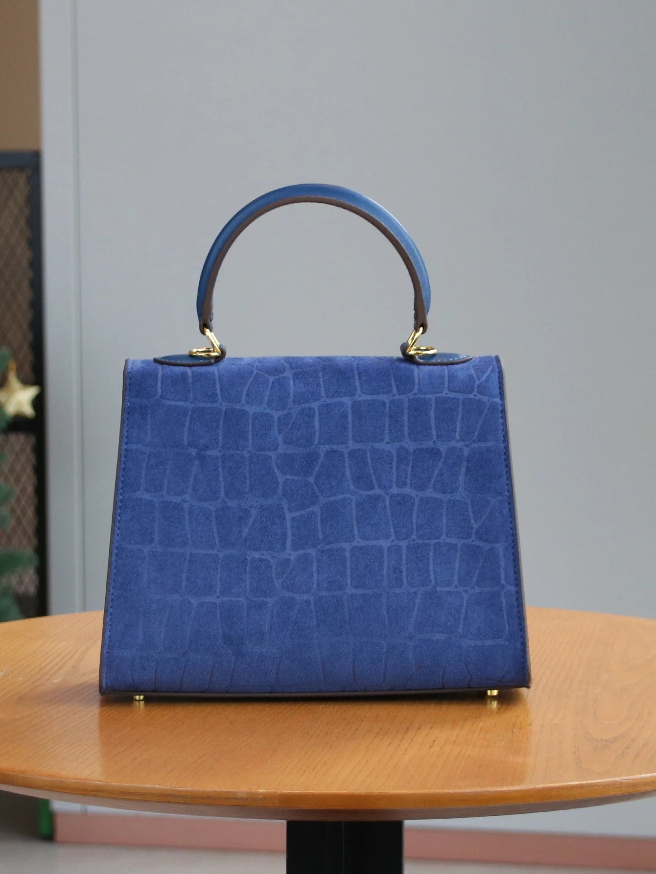 Fall/Winter Frosted Crocodile Fashion Handbag  - l-dahao / blue - Maison Novaire