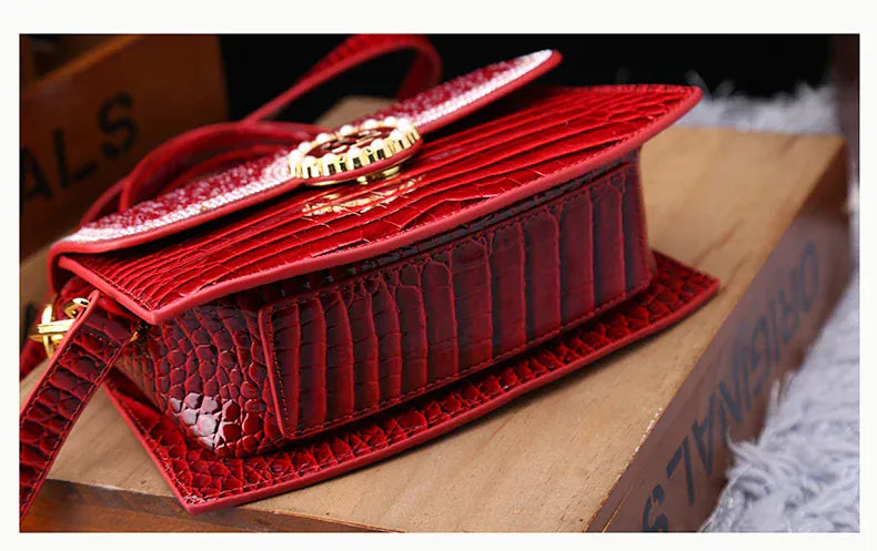 Fancy Leather Handbag - Maison Novaire #