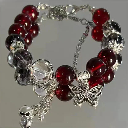 Fantasy Blue Crystal Beads Elastic  Bracelet. - BLAKESTORE-NG