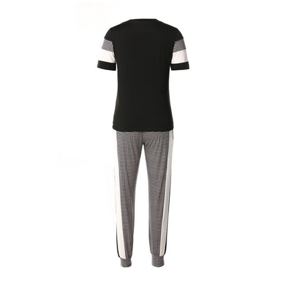 Fashion Women Sets Short Sleeve Tops High Waist Pant - Maison Novaire #