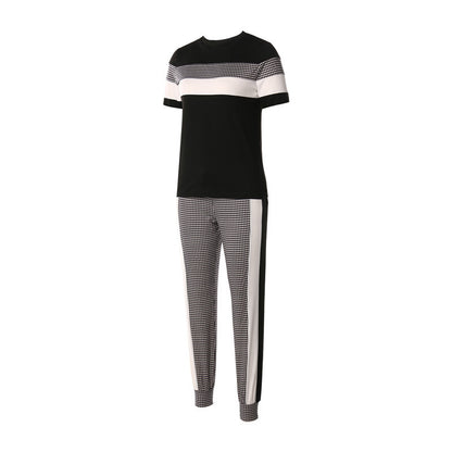 Fashion Women Sets Short Sleeve Tops High Waist Pant - Maison Novaire #