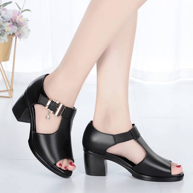 Female Platform Sandals – Casual Chic Height-Boost Shoes - Maison Novaire