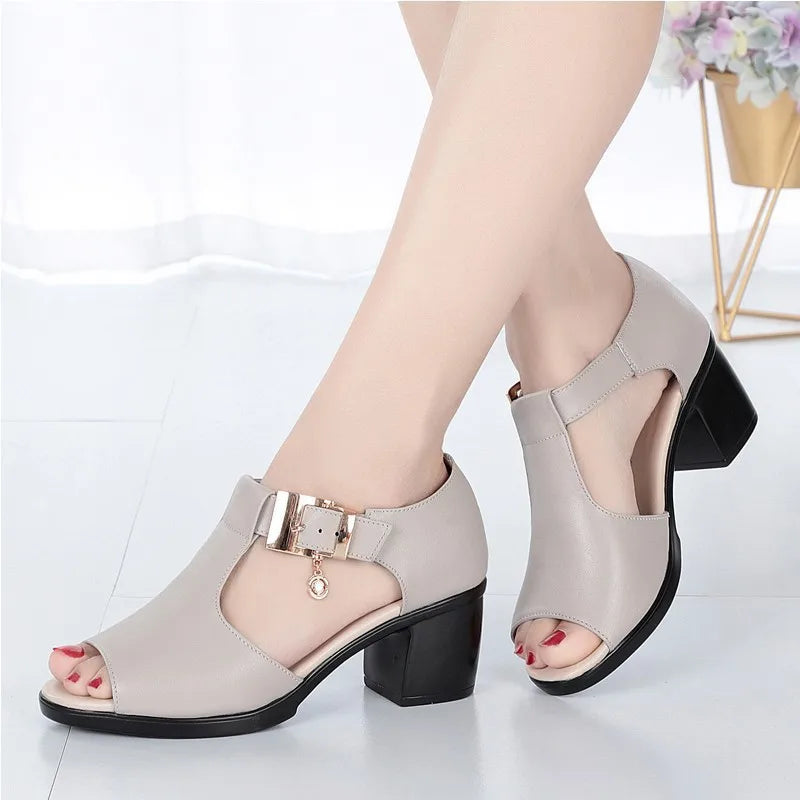 Female Platform Sandals – Casual Chic Height-Boost Shoes - Maison Novaire