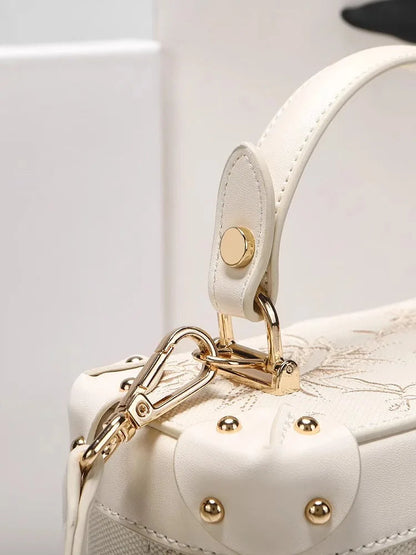 Floral Embossed Handbag - Maison Novaire #