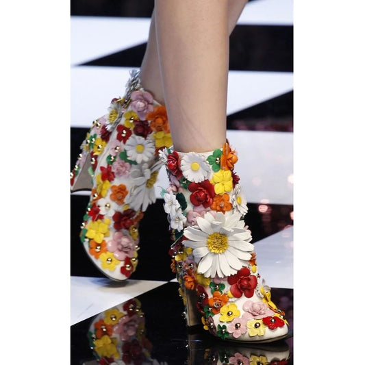 Flower Crystal Boots - Maison Novaire