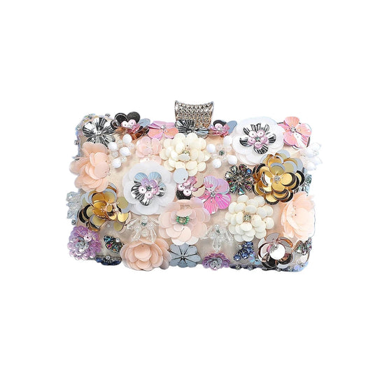 Flowery Evening Clutch Bag. - Maison Novaire