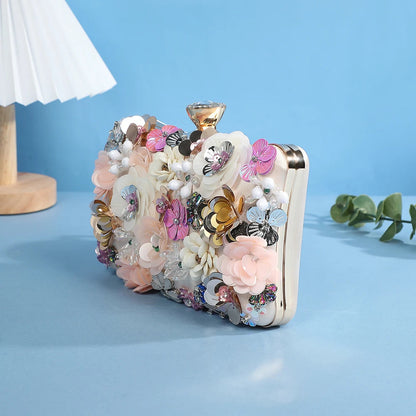 Flowery Evening Clutch Bag. - Maison Novaire