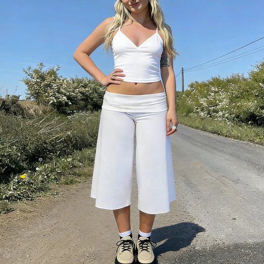 Fold-Over Low-Rise Gaucho Capri | Maison Novaire Collection  - C / M - Maison Novaire