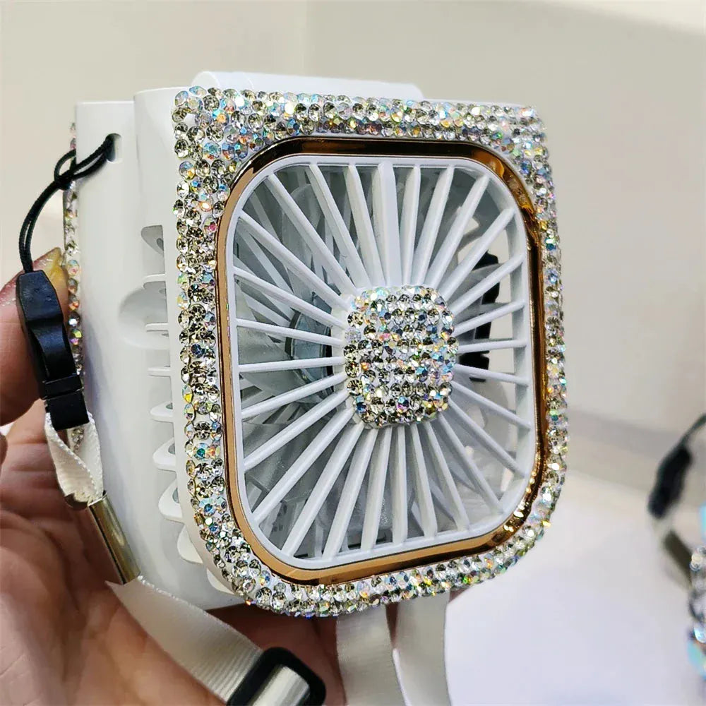 Foldable Rhinestones Portable fan. - BLAKESTORE-NG
