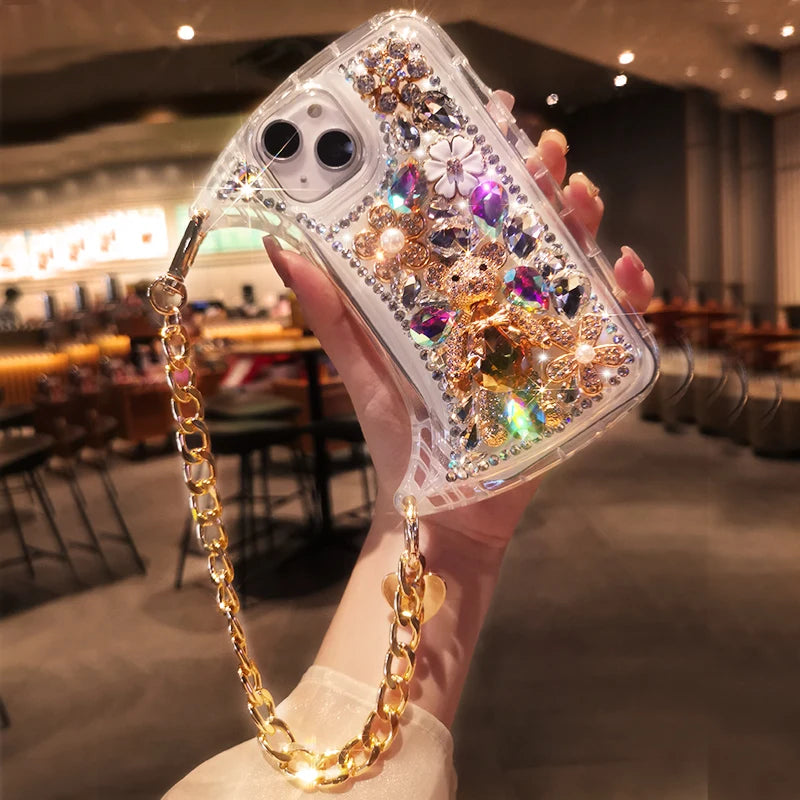 Full Diamond Bear crystal phone case. - Maison Novaire #