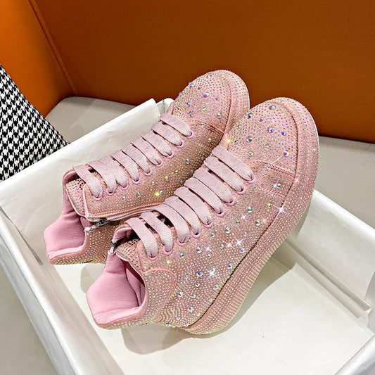Full Diamond Sneakers | Maison Novaire Signature Accessories  - Pink / 37 - Maison Novaire