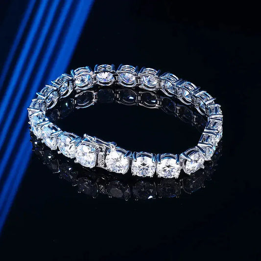 Full Moissanite 925 Sterling Silver Chain. - Maison Novaire #