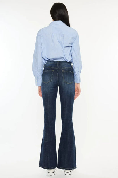 Full Size Mid Rise Flare Jeans - BLAKESTORE-NG