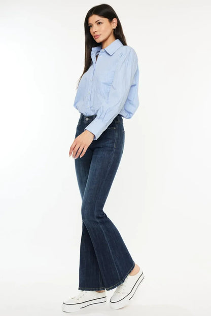 Full Size Mid Rise Flare Jeans - BLAKESTORE-NG