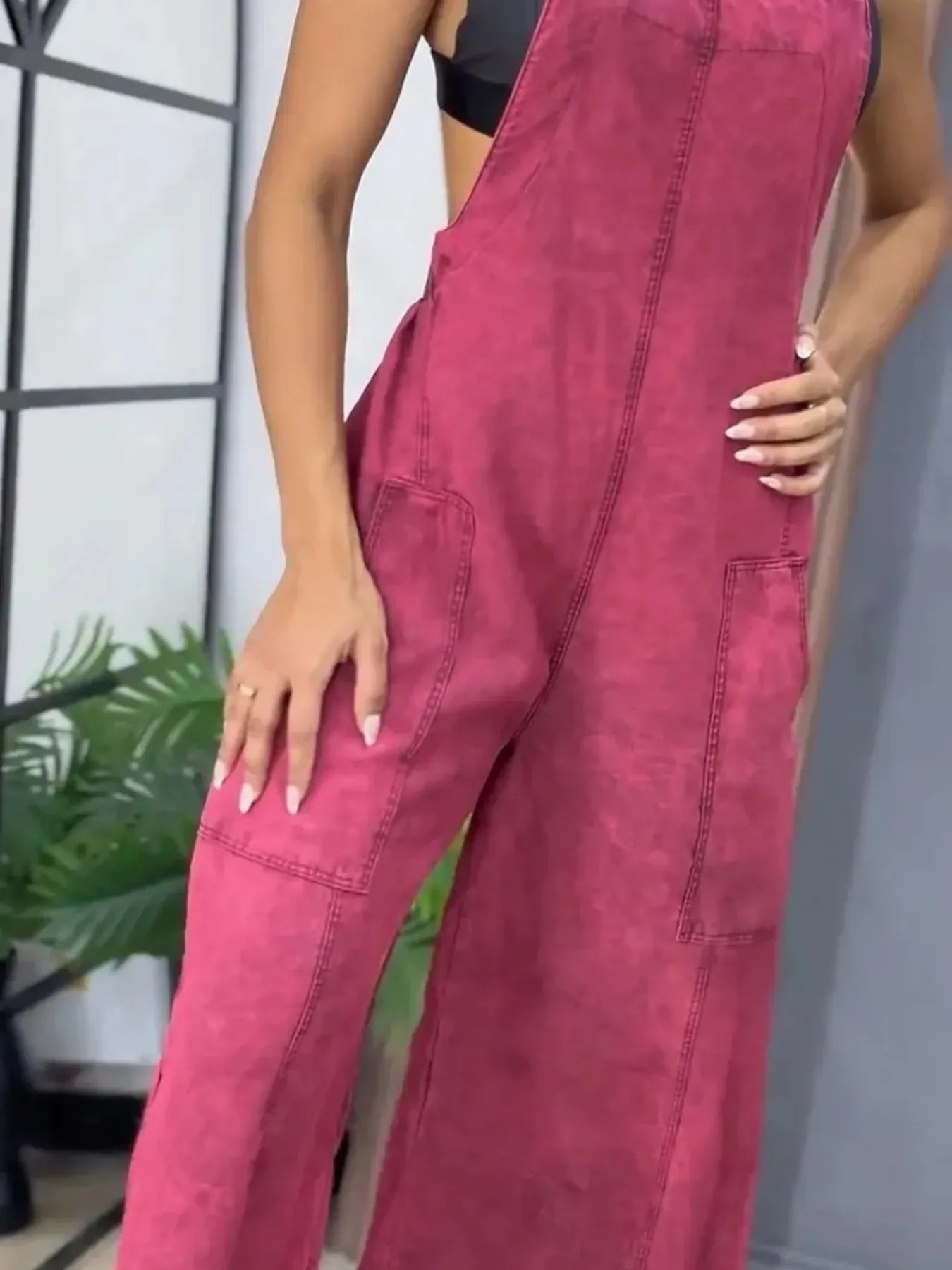 Full Size Wide Leg Denim Overalls Plus Size - BLAKESTORE-NG