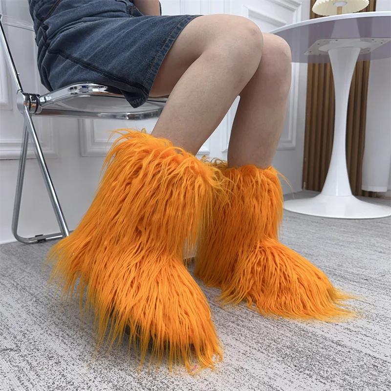 Fur Snow Boots for Winter. - Maison Novaire