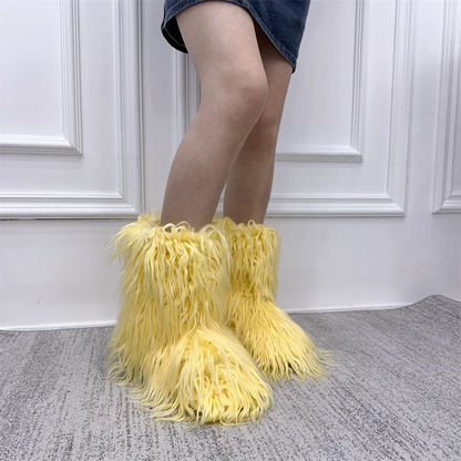 Fur Snow Boots for Winter. - Maison Novaire