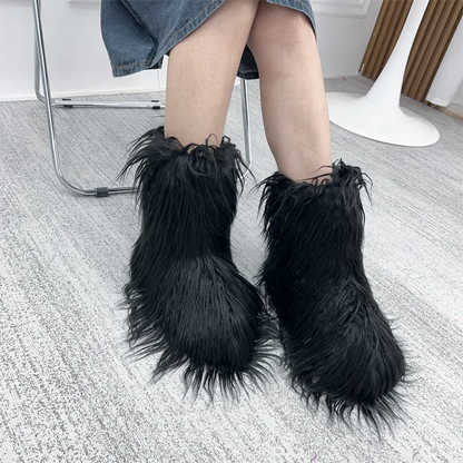 Fur Snow Boots for Winter. - Maison Novaire