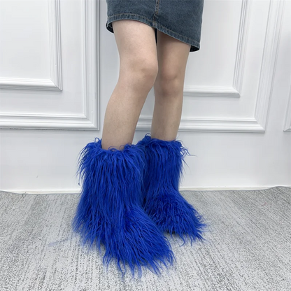 Fur Snow Boots for Winter. - Maison Novaire