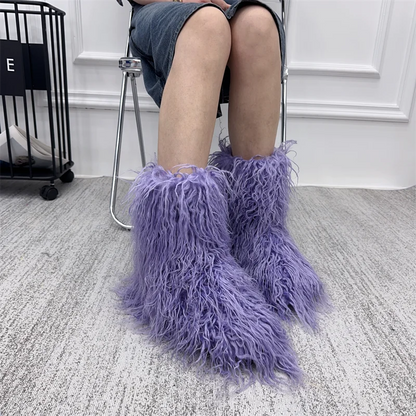 Fur Snow Boots for Winter. - Maison Novaire