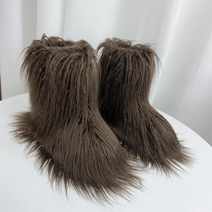 Fur Snow Boots for Winter. - Maison Novaire