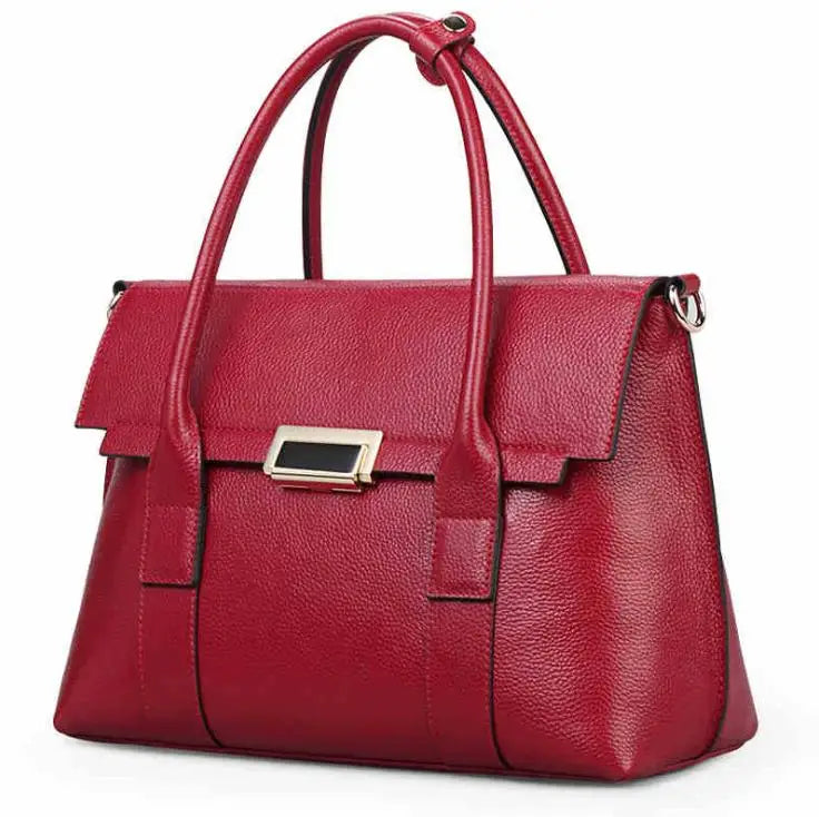 Genuine Leather Briefcase | Large Capacity Women's Bag | Maison Novaire - Maison Novaire #