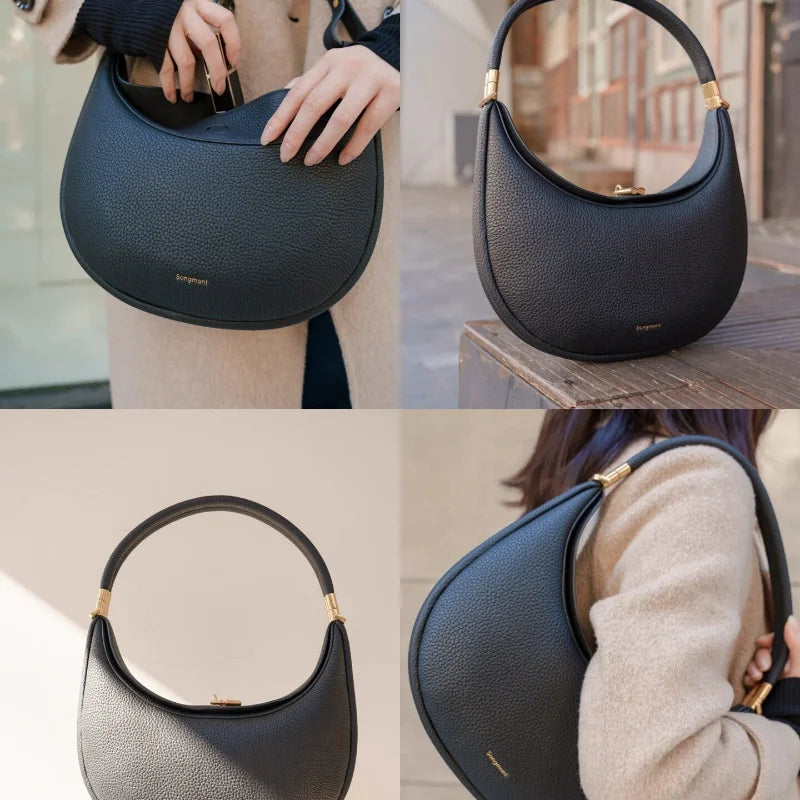Genuine Leather Shoulder Bag. - Maison Novaire