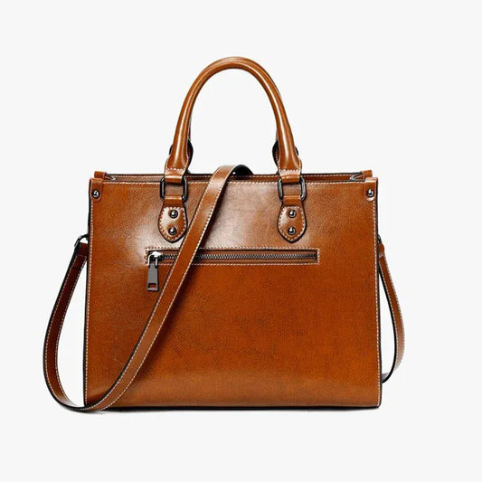 Genuine Leather Women’s Crossbody Shoulder Tote - BLAKESTORE-NG