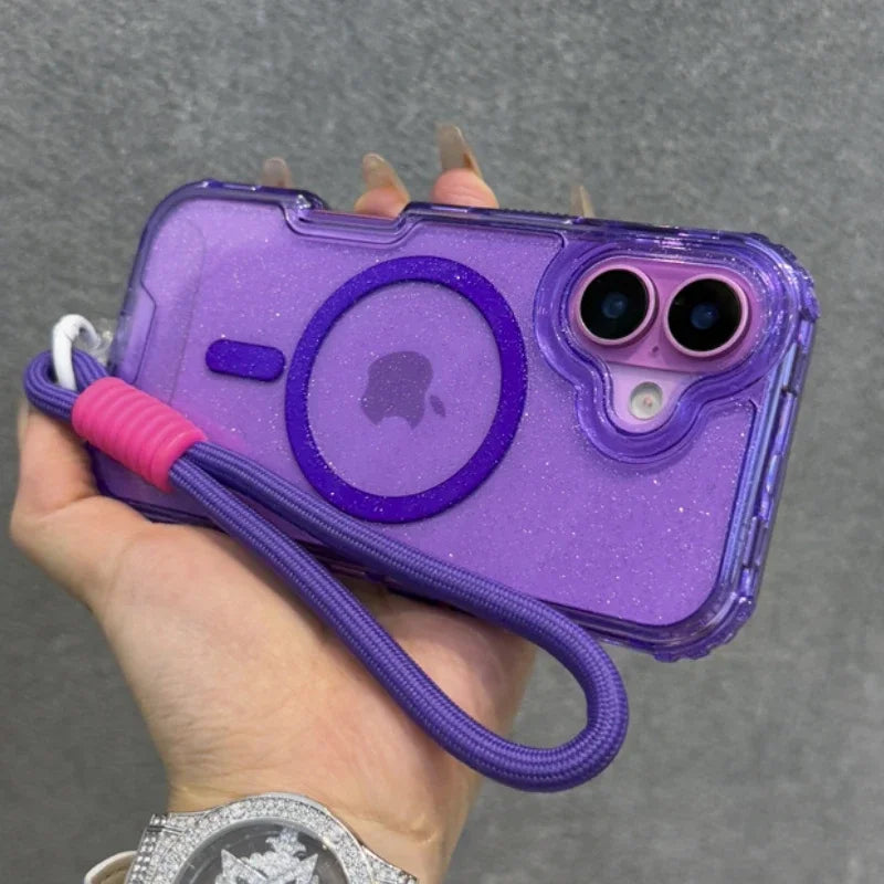 Glitter Transparent Magnetic MagSafe Case for IPhone 17 - Maison Novaire