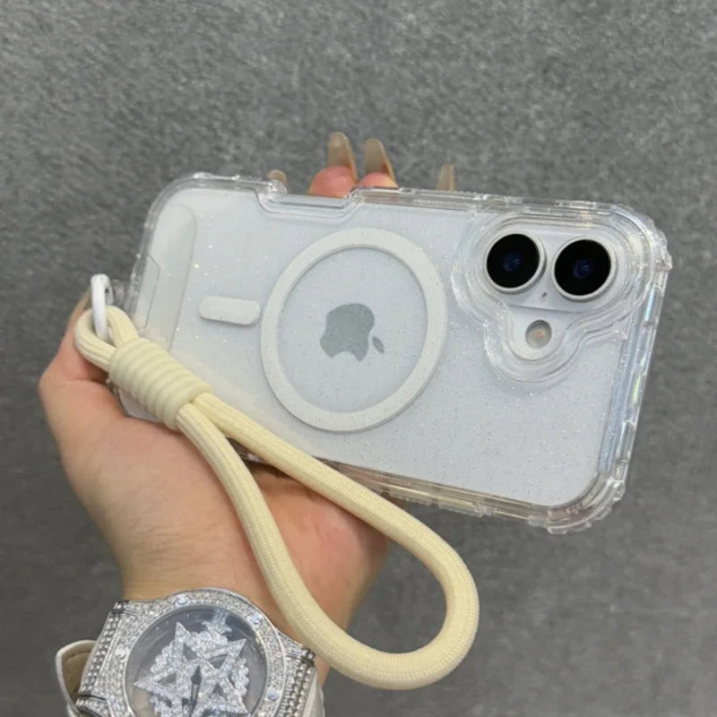 Glitter Transparent Magnetic MagSafe Case for IPhone 17 - Maison Novaire