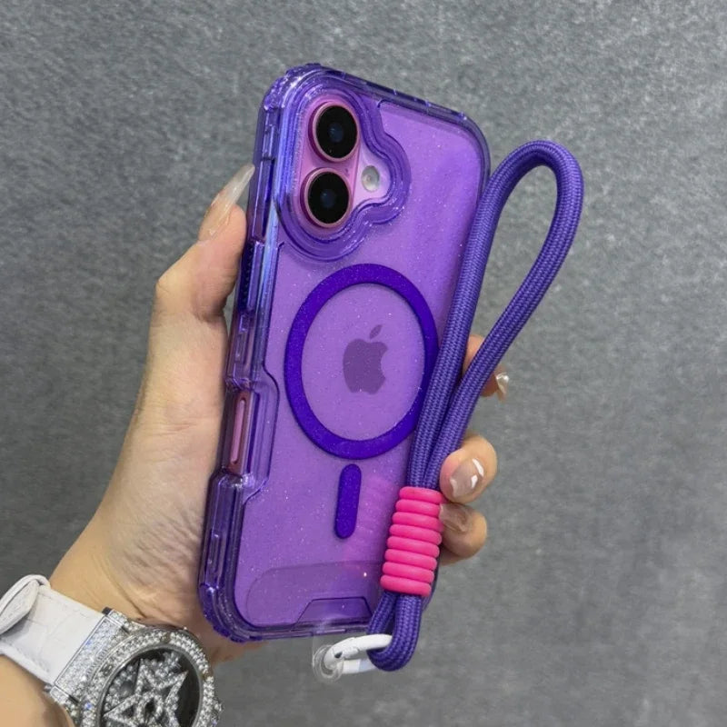 Glitter Transparent Magnetic MagSafe Case for IPhone 17 - Maison Novaire
