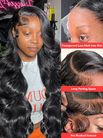 Glueless Wig Human Hair Body Wave Lace Frontal. - BLAKESTORE-NG
