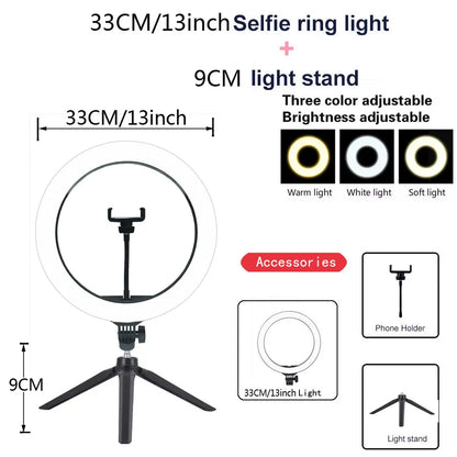 26/33cm Dimmable LED Ring Light – Perfect YouTube Selfies