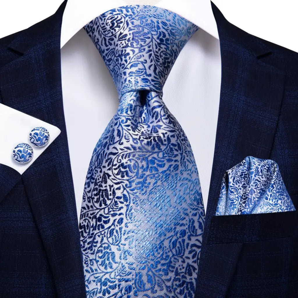 Hi-Tie Black Paisley Silk Tie 8.5cm | 100% Silk Men’s Formal Luxury Necktie for Wedding Business Party