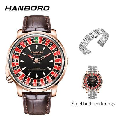HANBORO Men’s Fully Automatic Mechanical Watch – Model 1001 - BLAKESTORE-NG